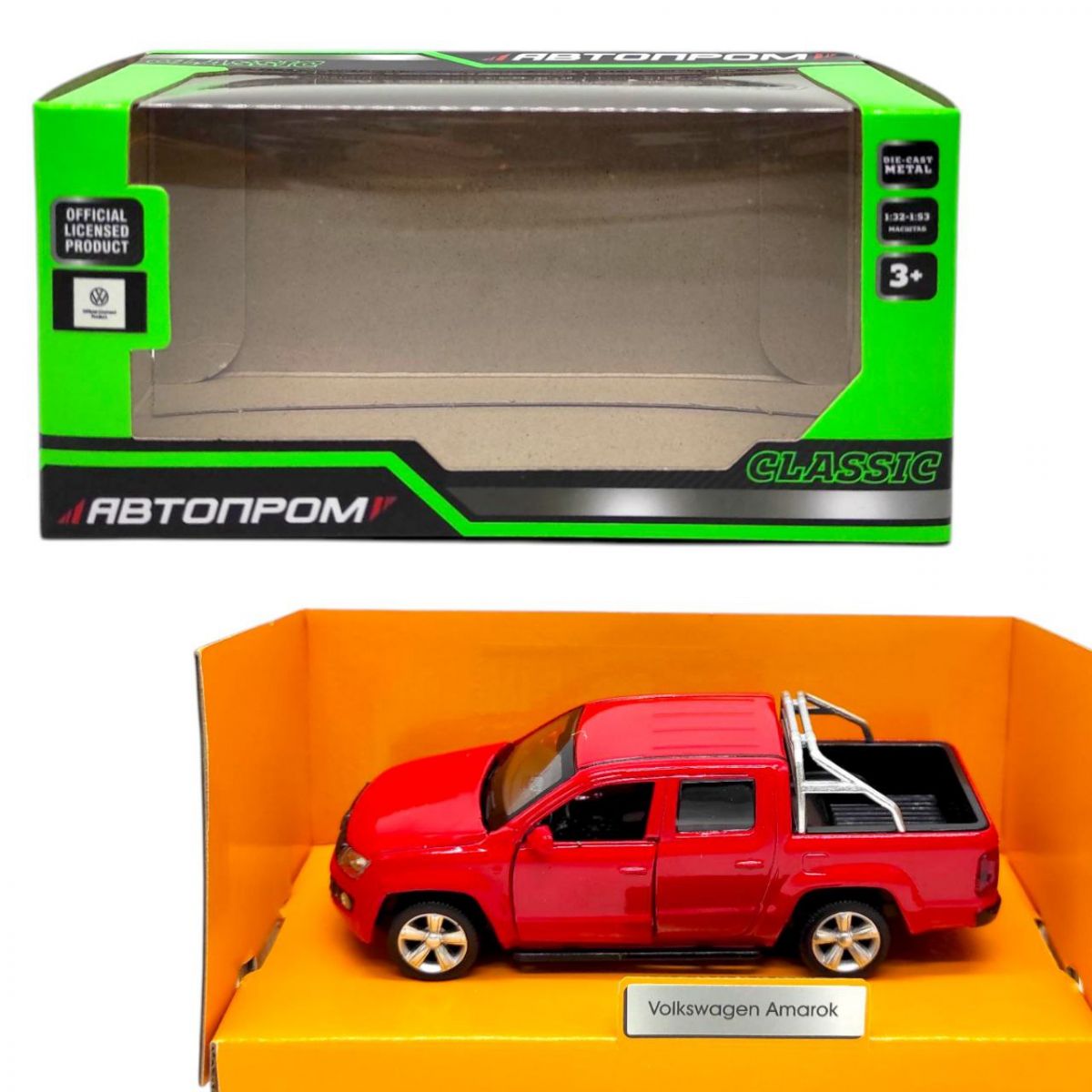 Машинка металева "Автопром: Volkswagen Amarok" (ЧЕРВОНИЙ)  фото 1