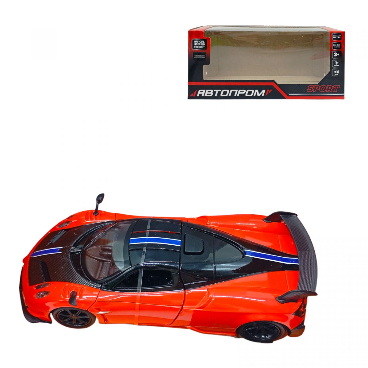 АВТОПРОМ 1:32 Pagani Huayra BC, (Оранжевая)  фото 1