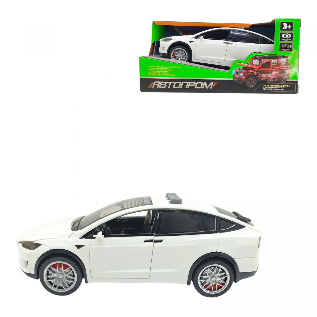 Машинка металева "Автопром.  Тесла" (БІЛА)  фото 1