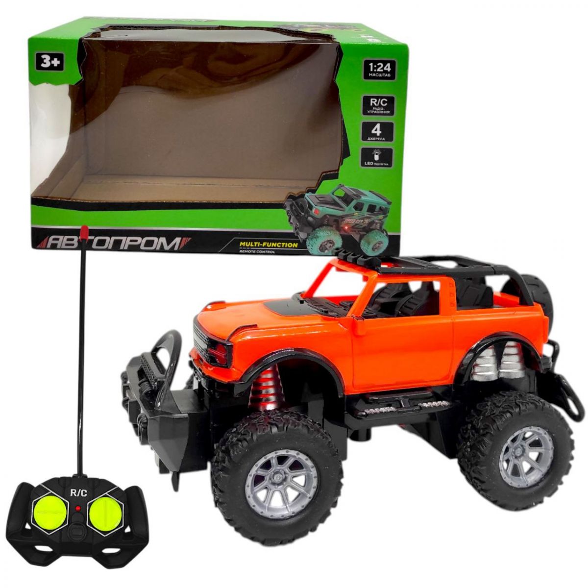 Машина на радіокеруванні "ДЖИП" (ПОМАРАНЧЕВИЙ)  фото 1