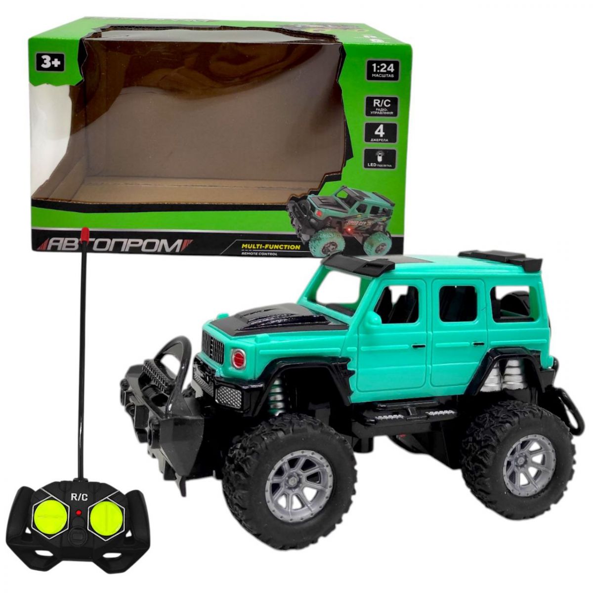 Машина на радіокеруванні "ДЖИП" (БІРЮЗОВИЙ)  фото 1