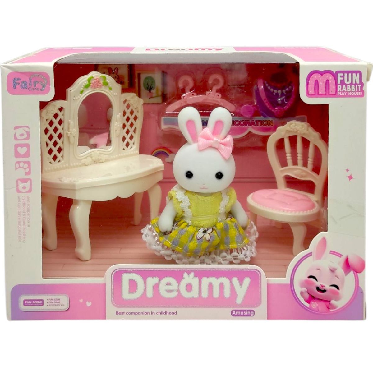 Набір меблів з тваринкою (флоксова фігурка, аксесуари)  фото 1