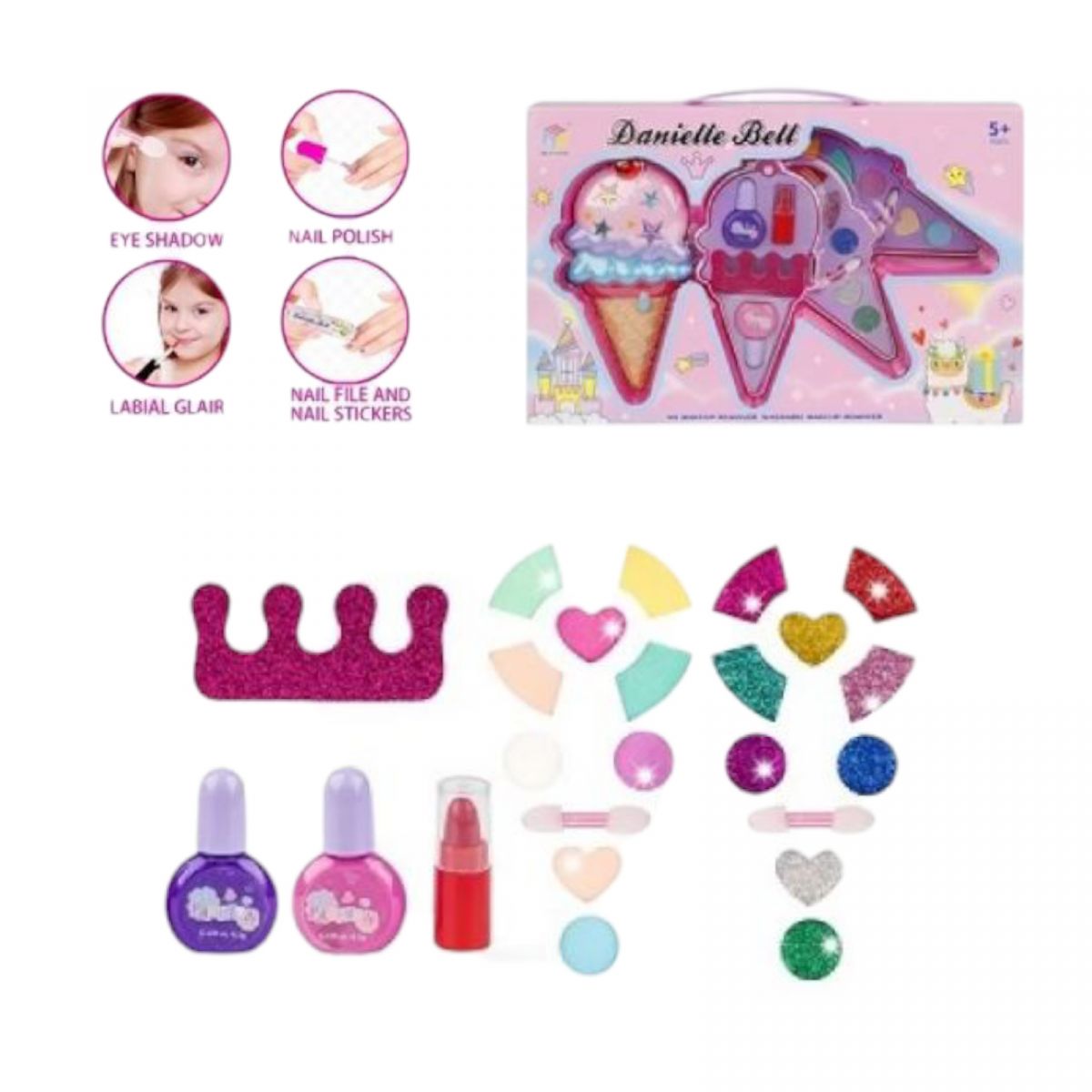 Косметика морозиво з набором для манікюра кор. 35*4*23 см.  фото 1