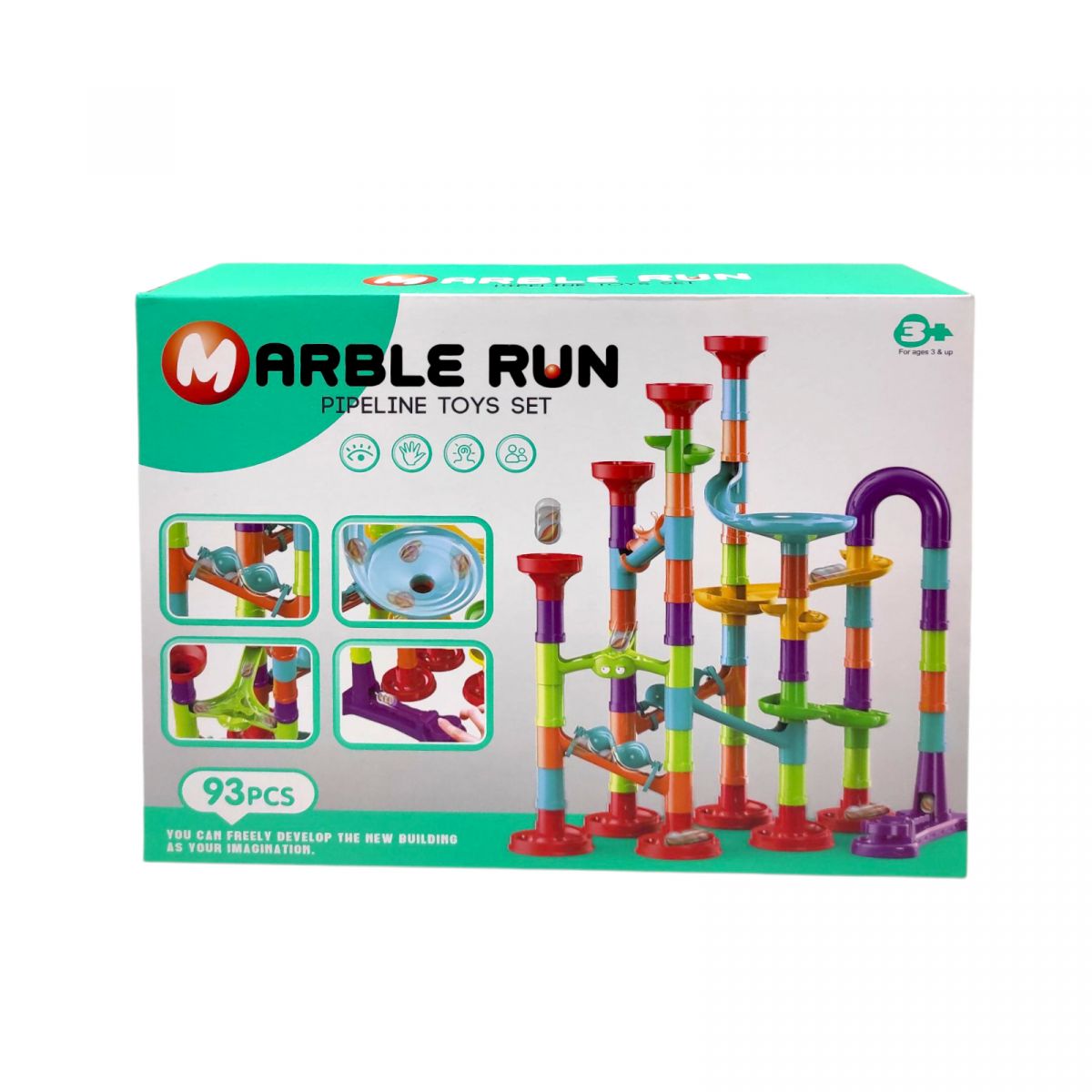 Конструктор "Marble Run" трек с шариком 93 дет кор.  28*7,7*20,7 см  фото 1