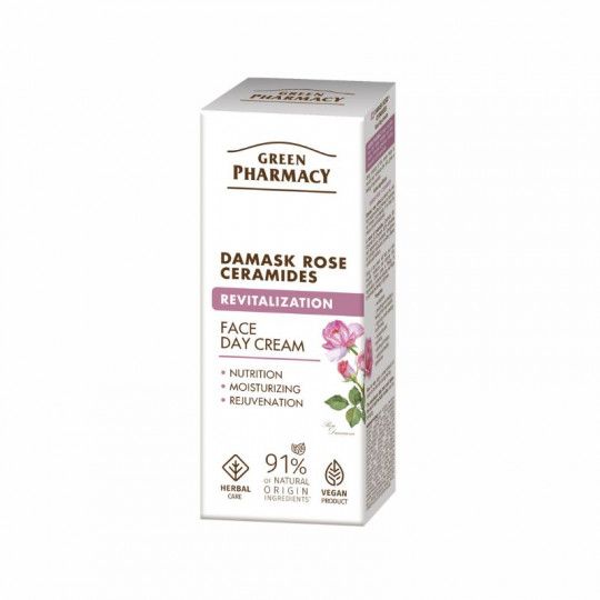 Green Pharmacy Дневной крем для лица Дамасская роза + керамиды, 50мл  фото 1