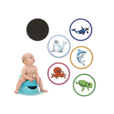 Наліпки для привчання дитини до горщика Морські тварини (5 шт. )  фото 1