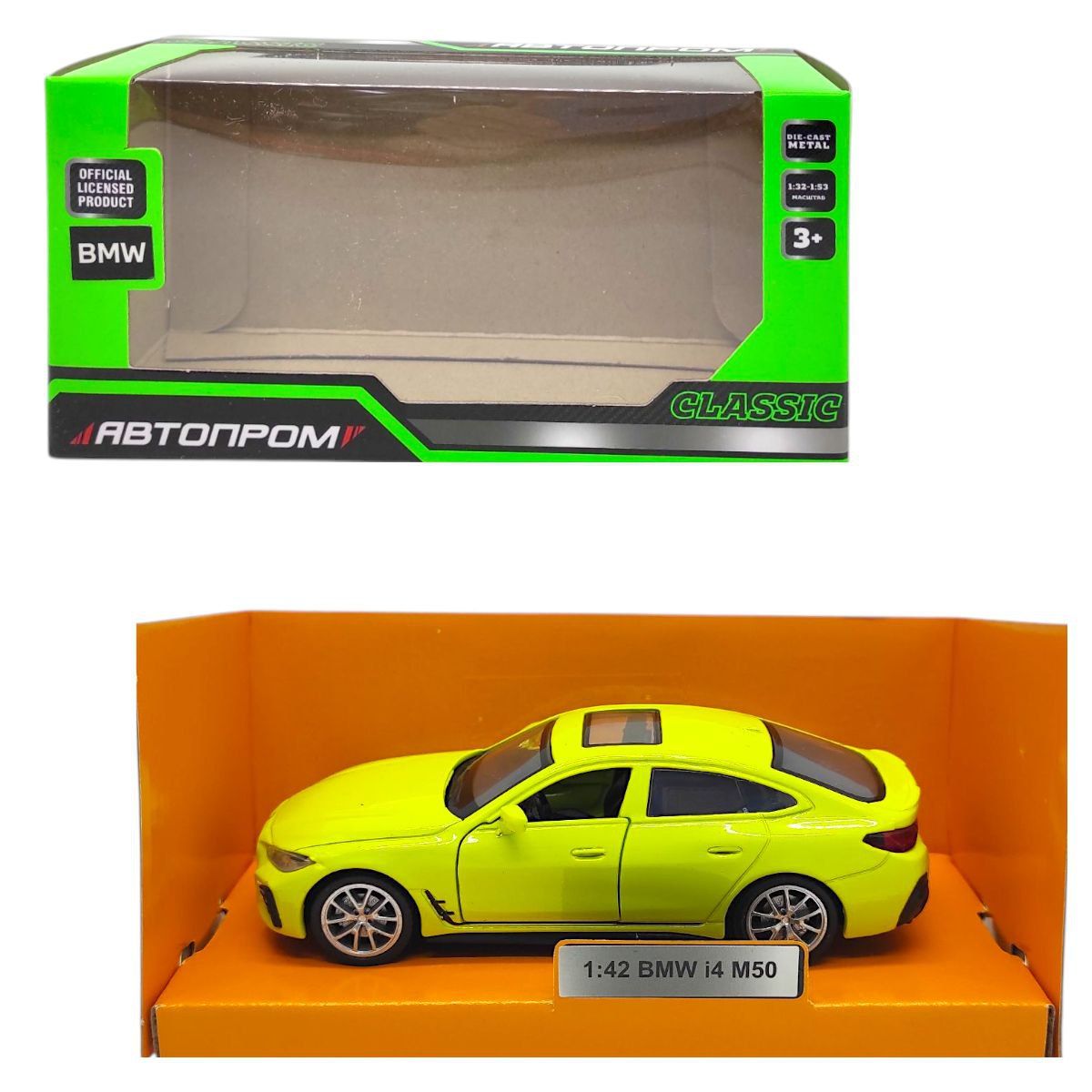 Машинка металева "АВТОПРОМ.  1:43 BMW I4 M50" (САЛАТОВА)  фото 1
