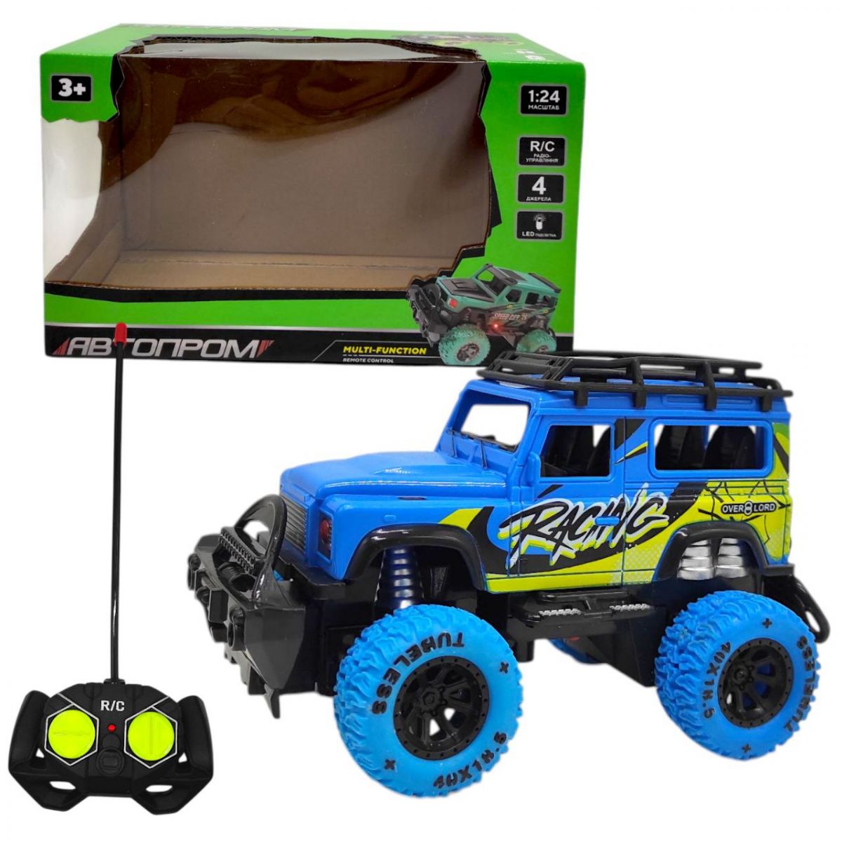 Машина на радіокеруванні "ДЖИП" (СИНІЙ)  фото 1