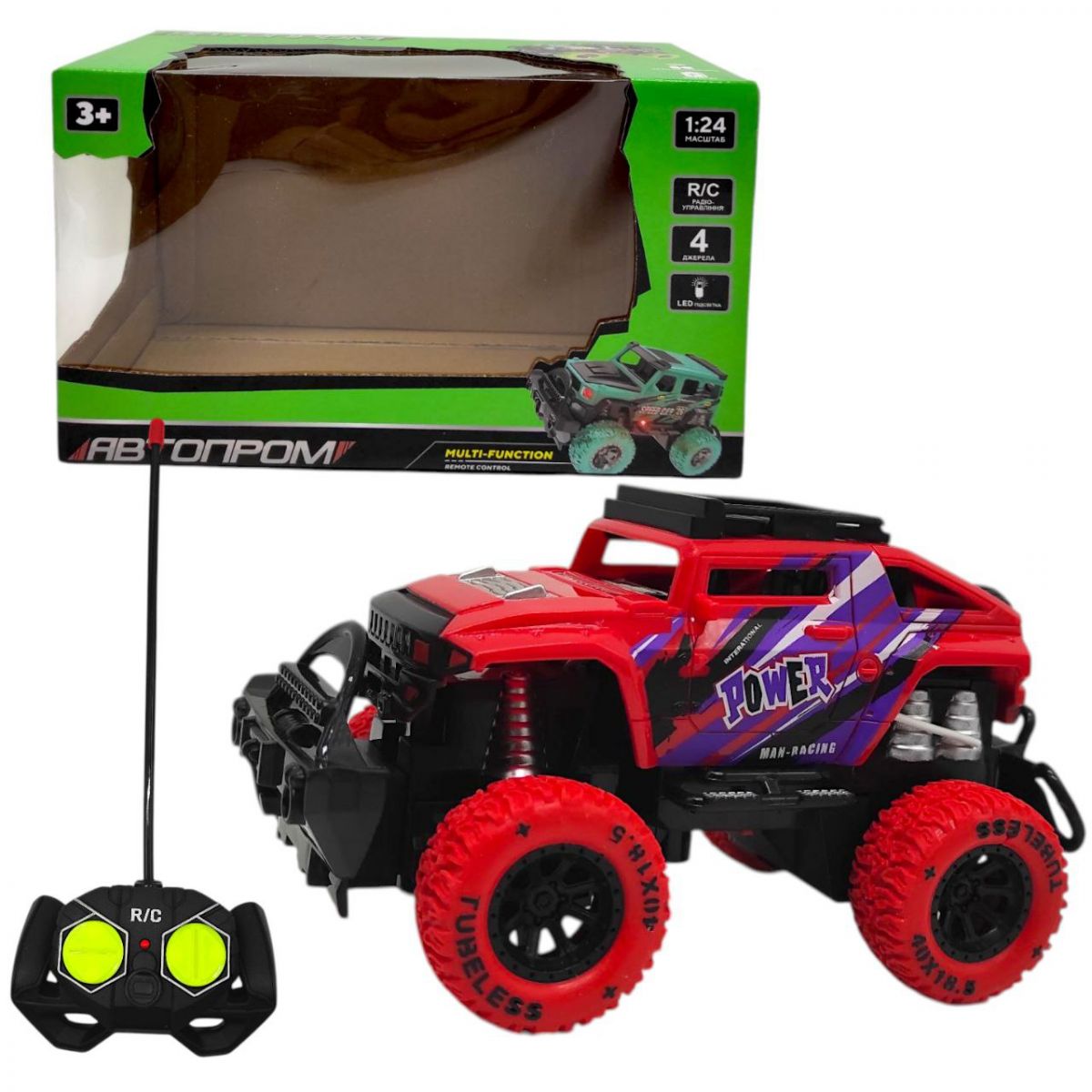 Машина на радіокеруванні "ДЖИП" (ЧЕРВОНИЙ)  фото 1