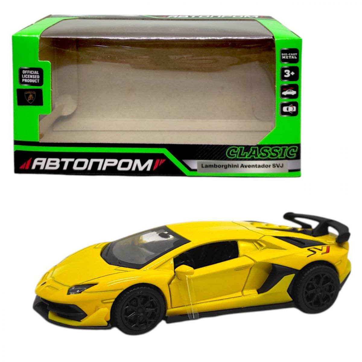 Машинка металева "АВТОПРОМ Lamborghini Aventador" (ЖОВТА)  фото 1