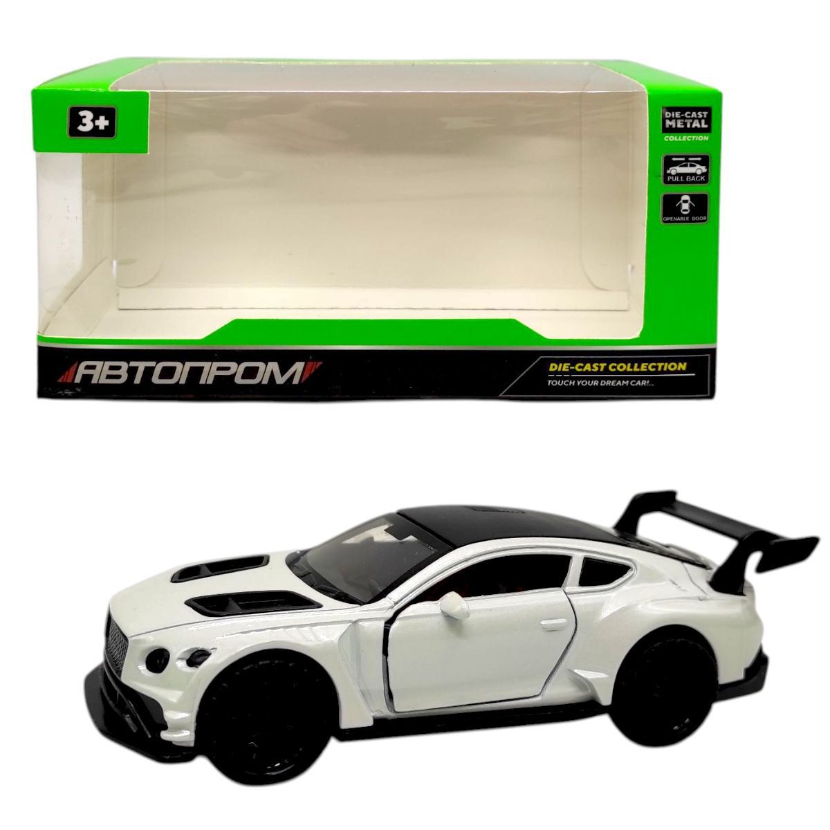 Машинка металева "АВТОПРОМ.  BENTLY" (БІЛА)  фото 1