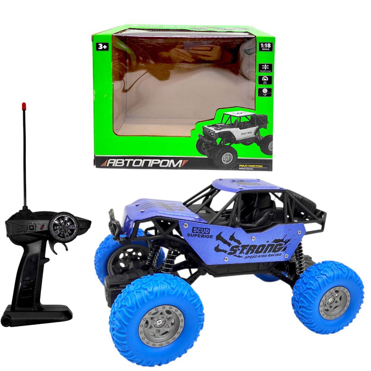 Машина на радыокеруванні "ДЖИП" (СИНІЙ)  фото 1