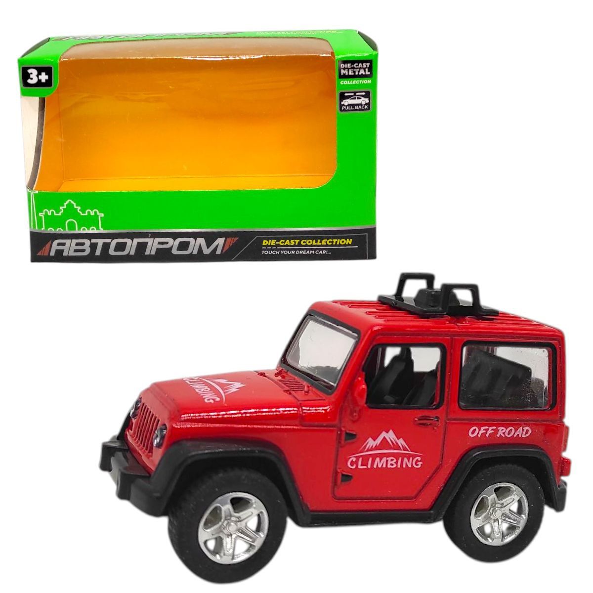 Машинка металева "АВТОПРОМ ДЖИП" (ЧЕРВОНИЙ)  фото 1