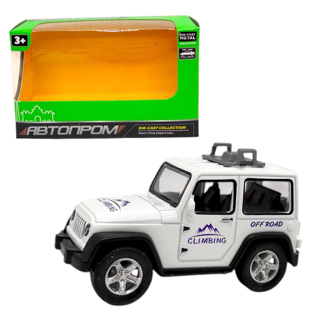 Машинка металева "АВТОПРОМ ДЖИП" (БІЛИЙ)  фото 1