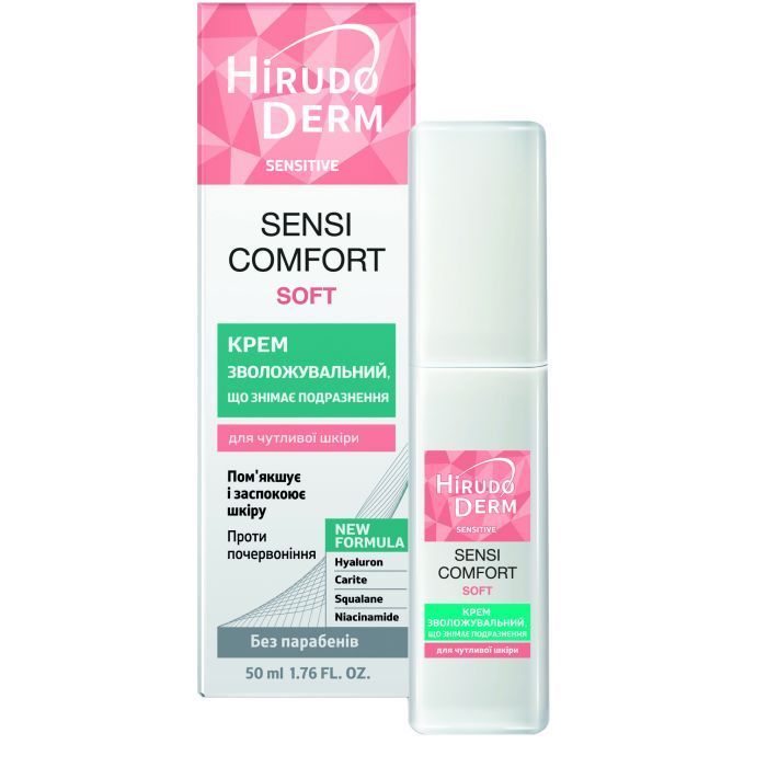 Биокон Крем для лица Hirudo Derm Sensitive Sensi Comfort Soft Увлажняющий против раздражений, 50мл  фото 1