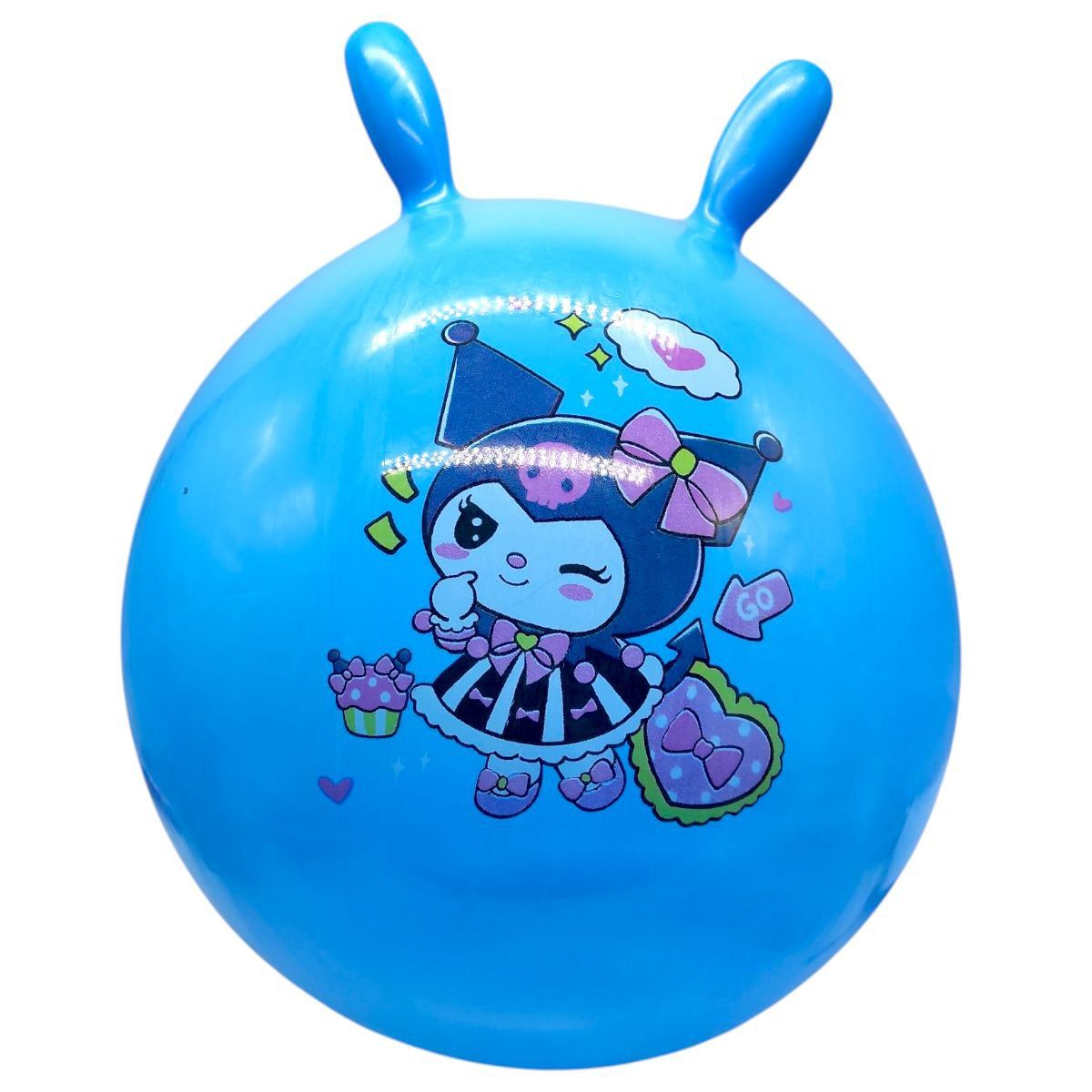 М`яч для фітнесу (фітбол) діаметр 45 см КУРОМІ (БЛАКИТНИЙ)  фото 1