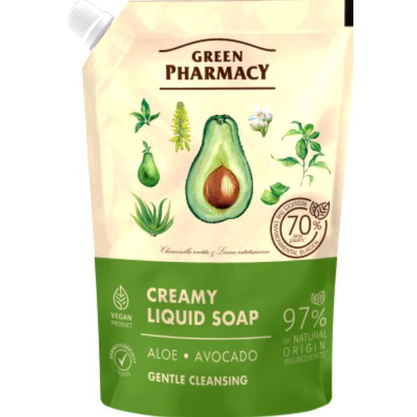Рідке мило "Алое та авокадо Green Рharmacy" дой-пак 460 мл  фото 1