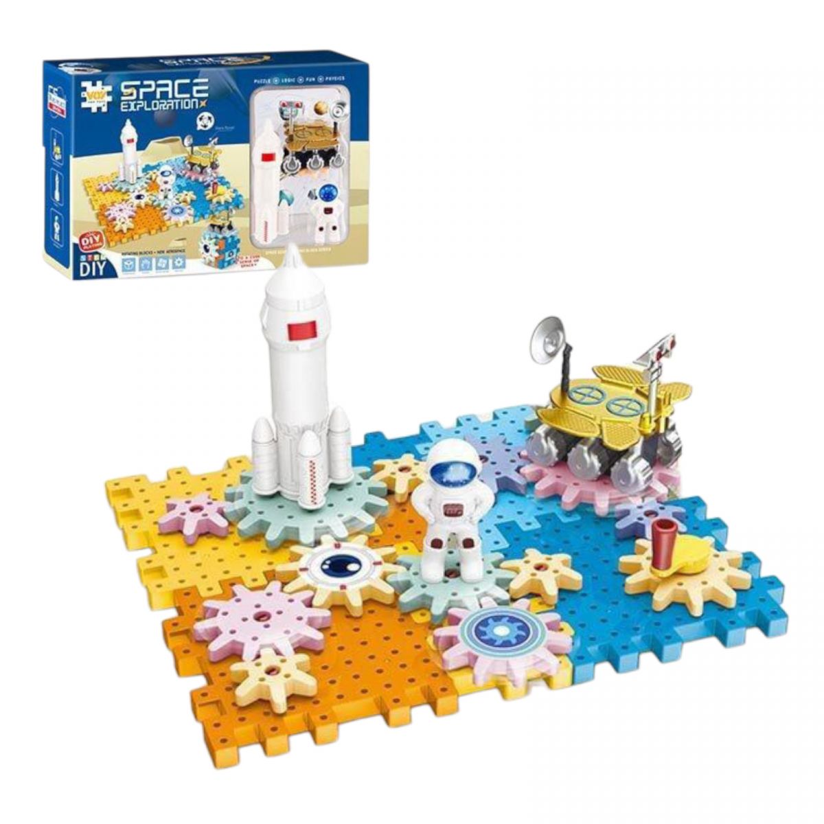 Конструктор шестерні, фігурки, в коробці 29х19*3х7*8 см.  фото 1