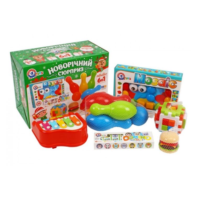 Новогодний набор игрушек ТехноК (коробка 37 х 27. 5 х 19. 3 см)  фото 1