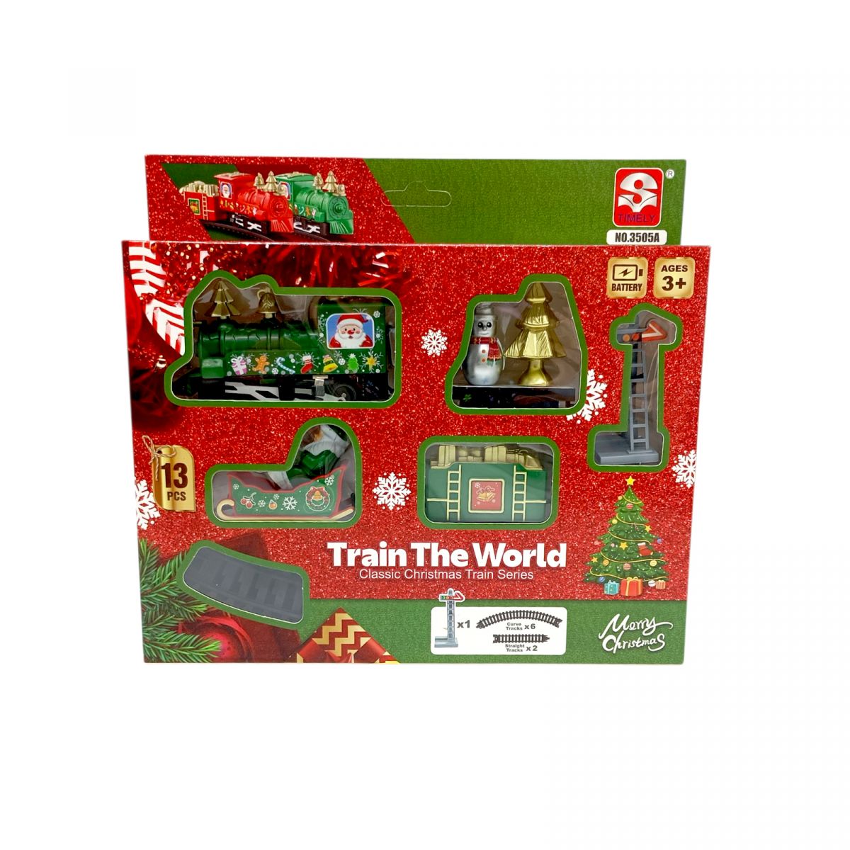 Музичний потяг в коробці (ЗЕЛЕНИЙ)  фото 1