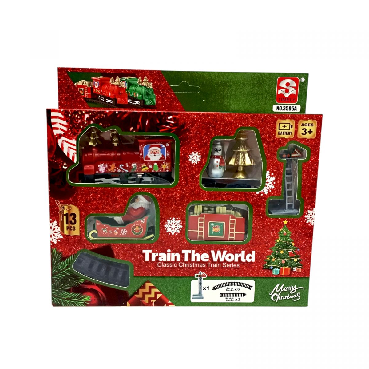 Музичний потяг в коробці (ЧЕРВОНИЙ)  фото 1