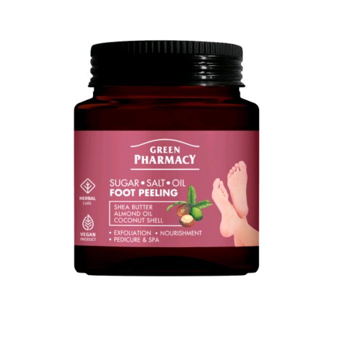 Green Pharmacy Масляний цукрово-сольовий скраб для ніг, 300мл  фото 1