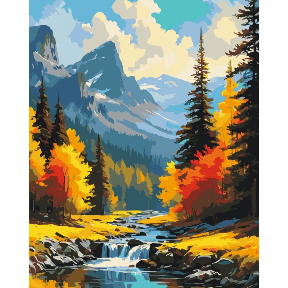 Картина за номерами "Гірський краєвид" 40x50 см  фото 1