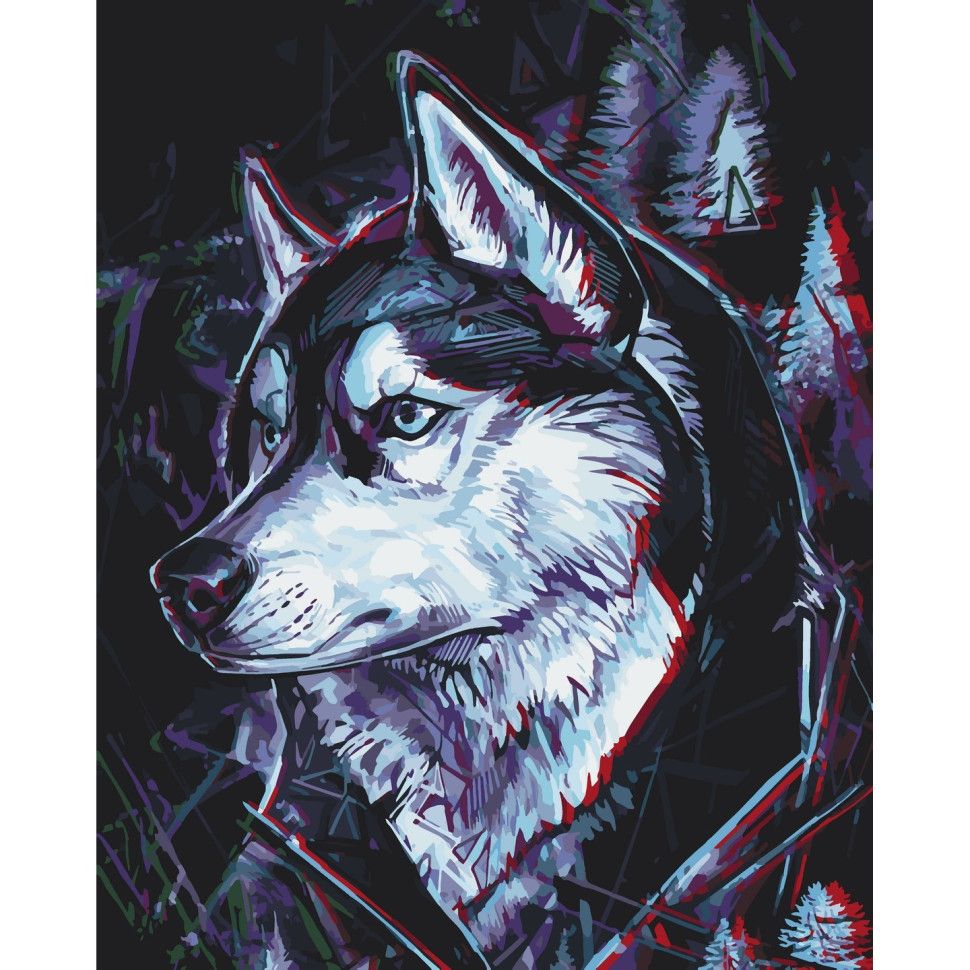 Картина за номерами "Друг Хаскі" 40х50 см  фото 1