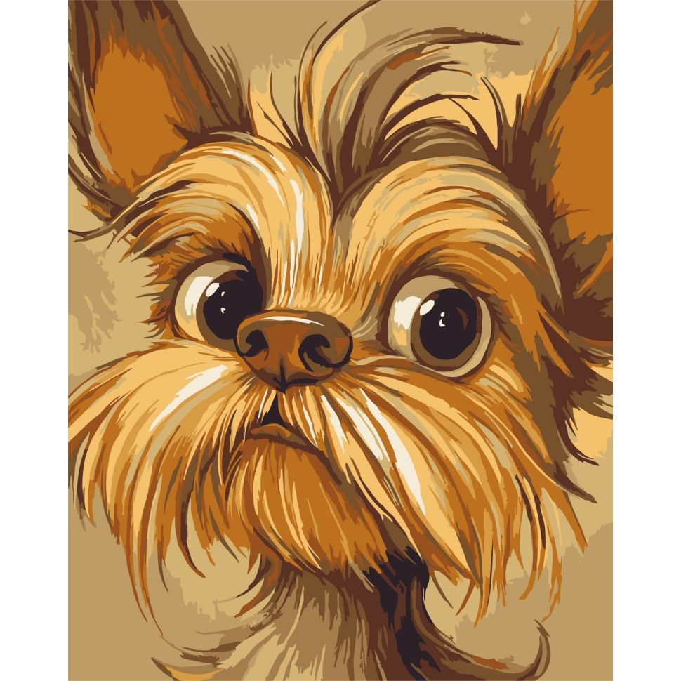 Картина за номерами "Йоркширський терʼєр" 40х50 см  фото 1