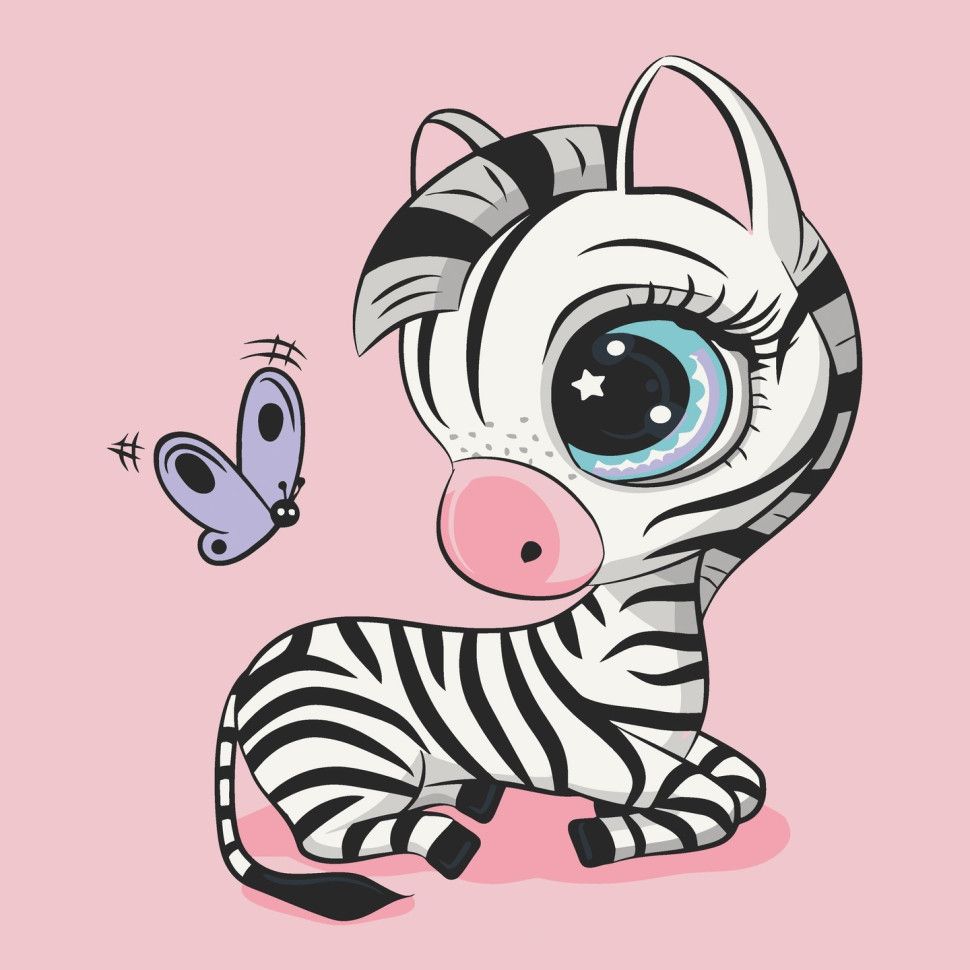 Картина за номерами "Зебра" 30х30 см  фото 1