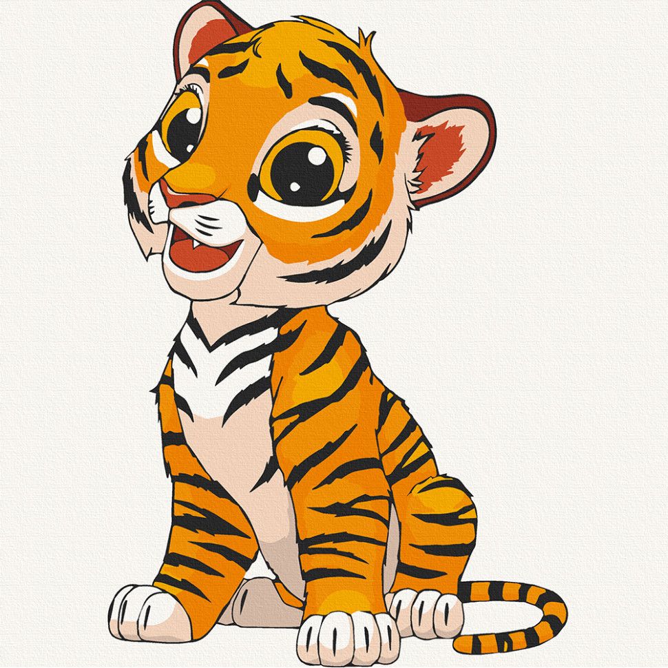Картина за номерами "Тигреня" 30х30 см  фото 1