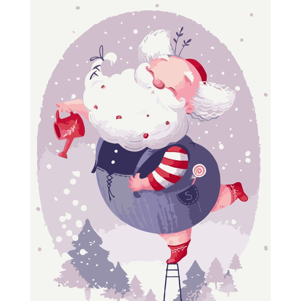 Картина за номерами "Святковий Санта" 40х50 см  фото 1