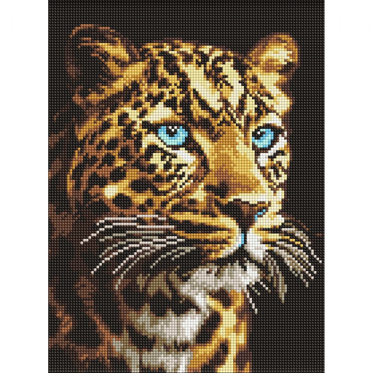 Алмазна мозаїка "Погляд ягуара" 30х40 см  фото 1