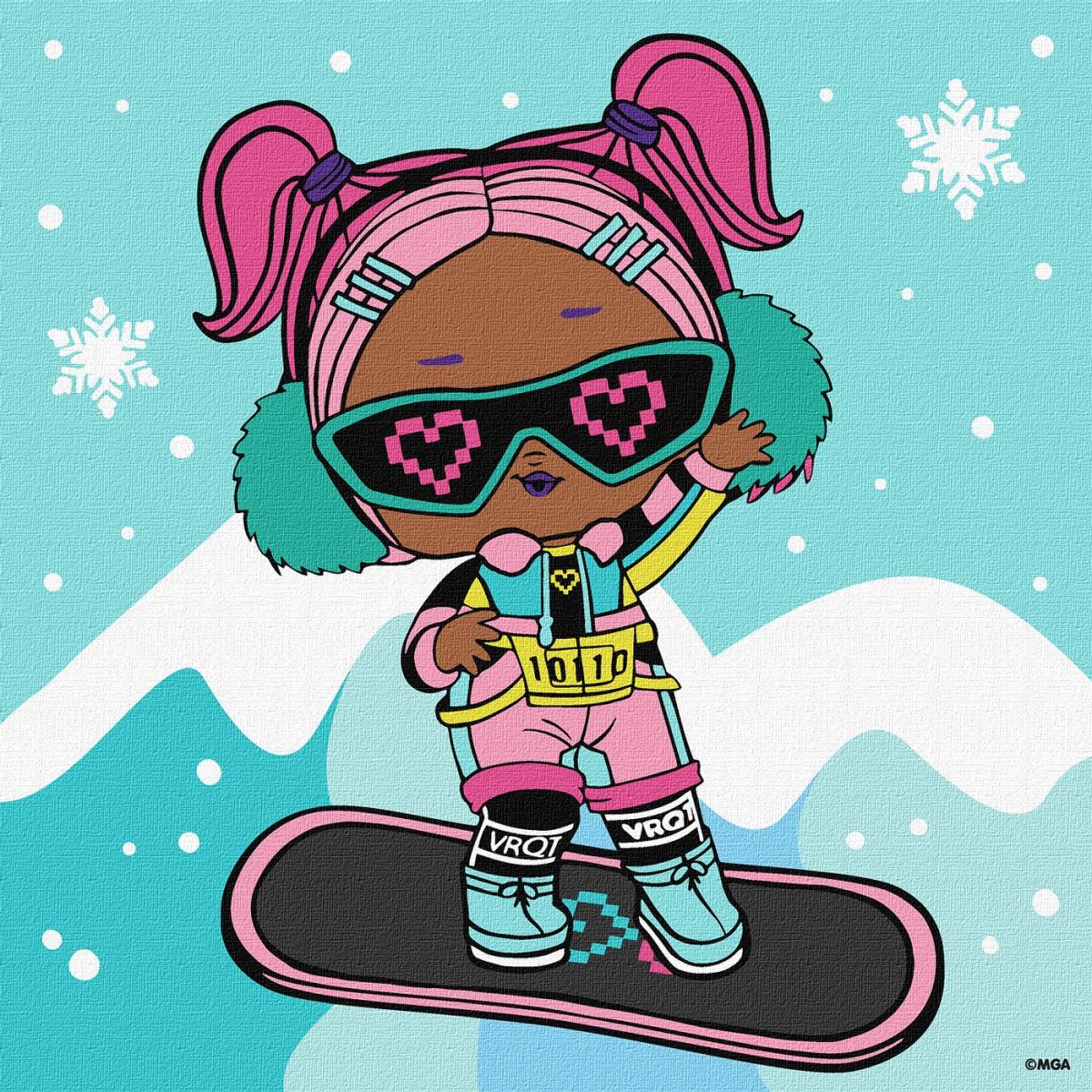 Картина за номерами "L. O. L.  Surprise! Jolly Vibes.  V. R. Q. T. " 25х25 см  фото 1