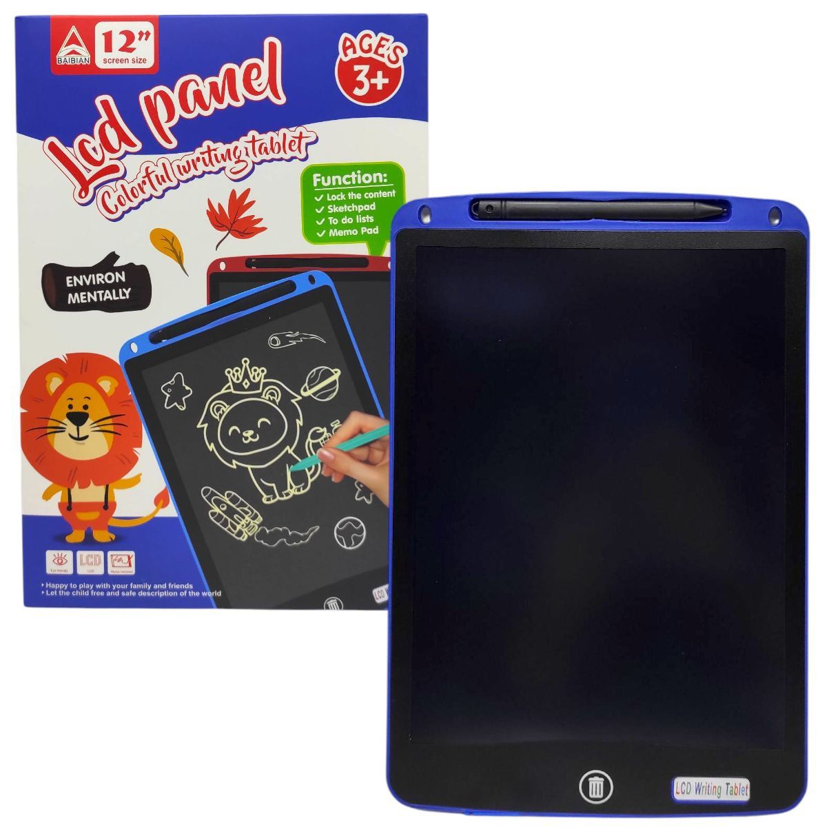 Планшет для малювання LCD "Writing Tablet" 12" (СИНІЙ)  фото 1