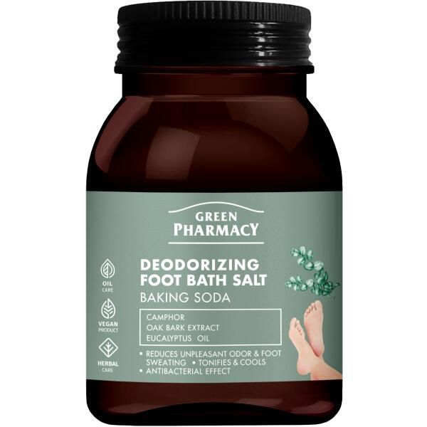 Green Pharmacy Сіль для ванни ніг Deodorizing Foot Bath Salt Дезодоруюча, 400г  фото 1