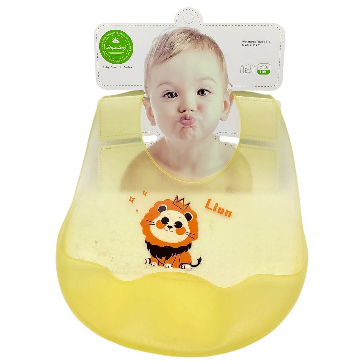 СИЛІКОНОВИЙ СЛЮНЯВЧИК (ЖОВТИЙ) ЛЕВ  фото 1