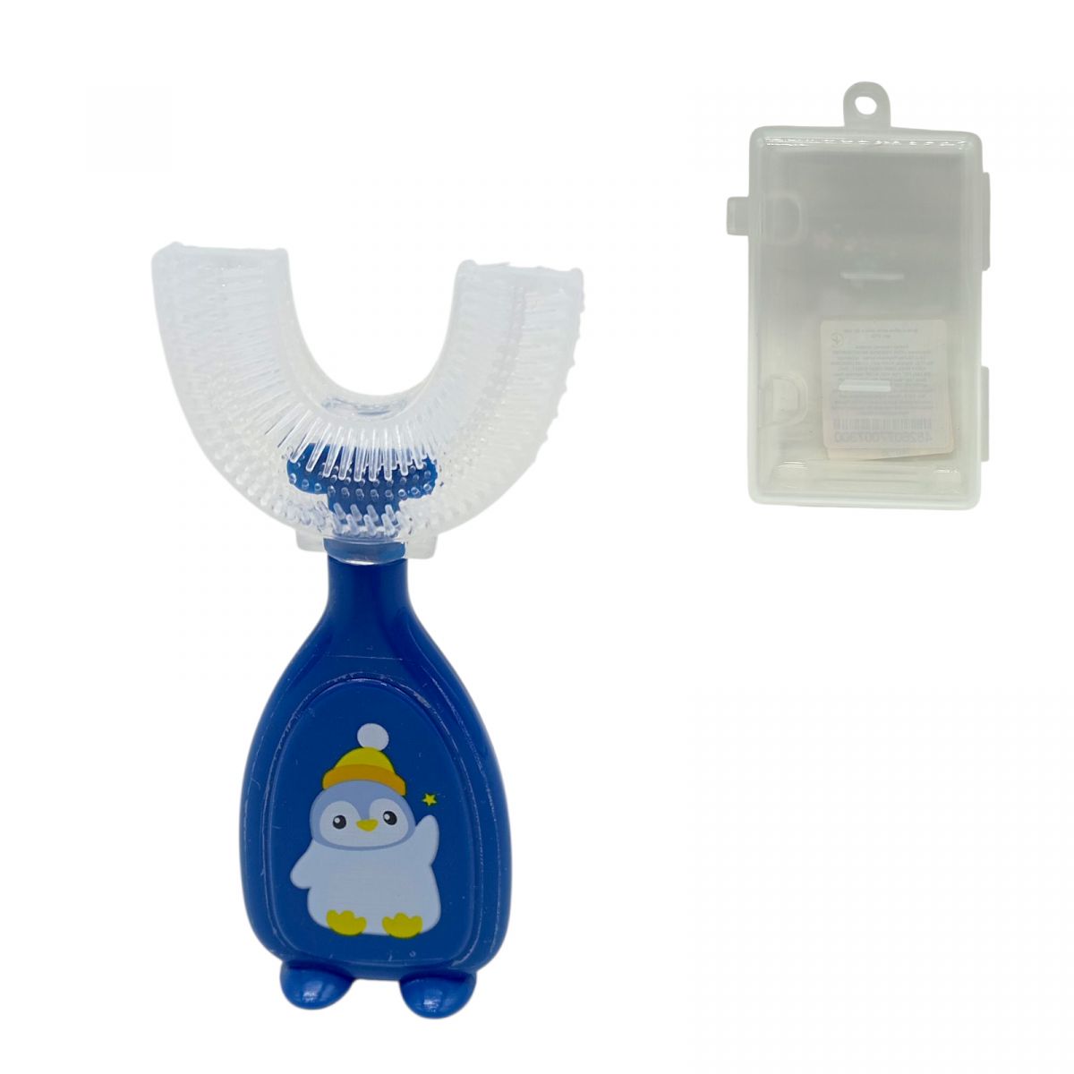 Дитяча зубна щітка-капа в футлярі (СИНЯ)  фото 1