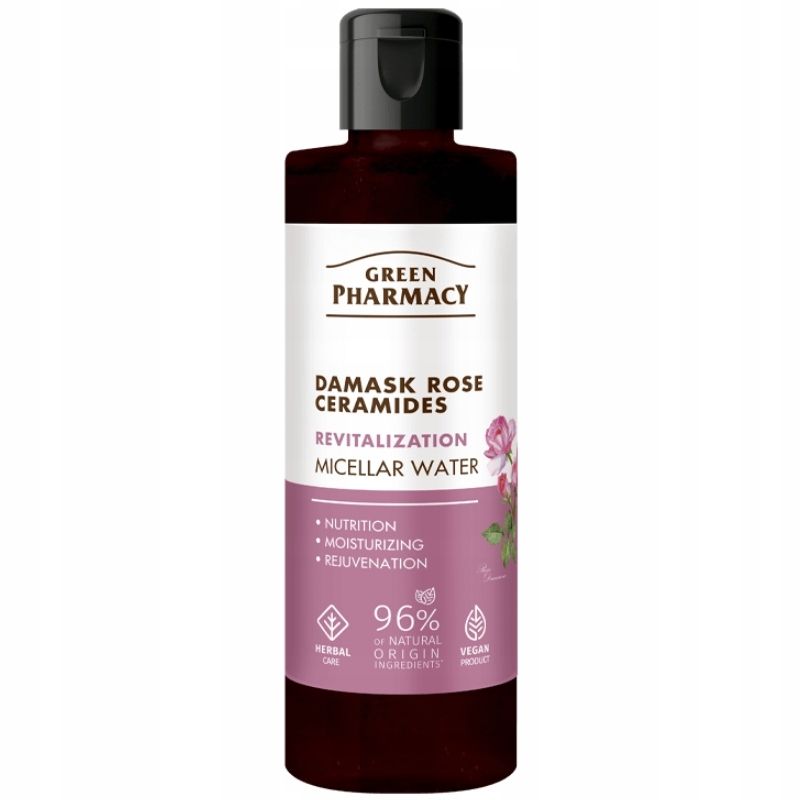 Green Pharmacy Міцелярна вода Дамаська троянда + Кераміди, 200мл  фото 1