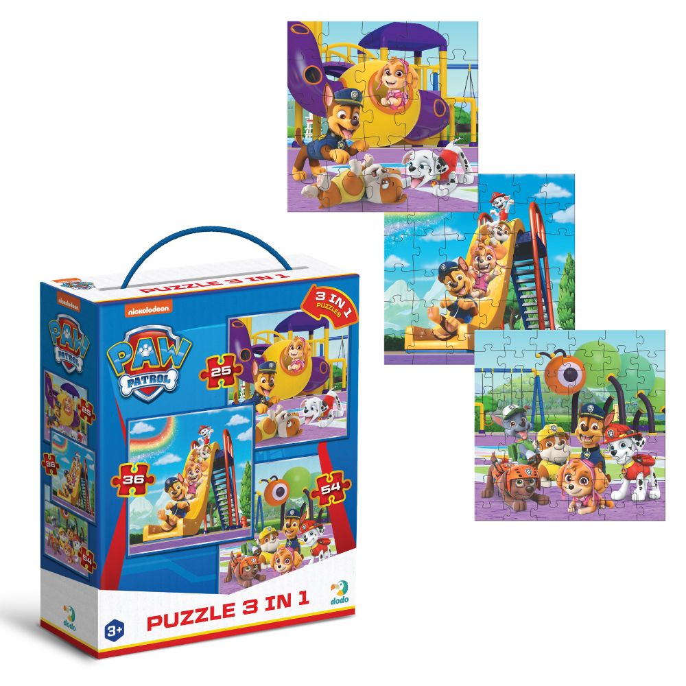 Пазл 3в1 "Щенячий патруль.  Ігровий майданчик"  фото 1