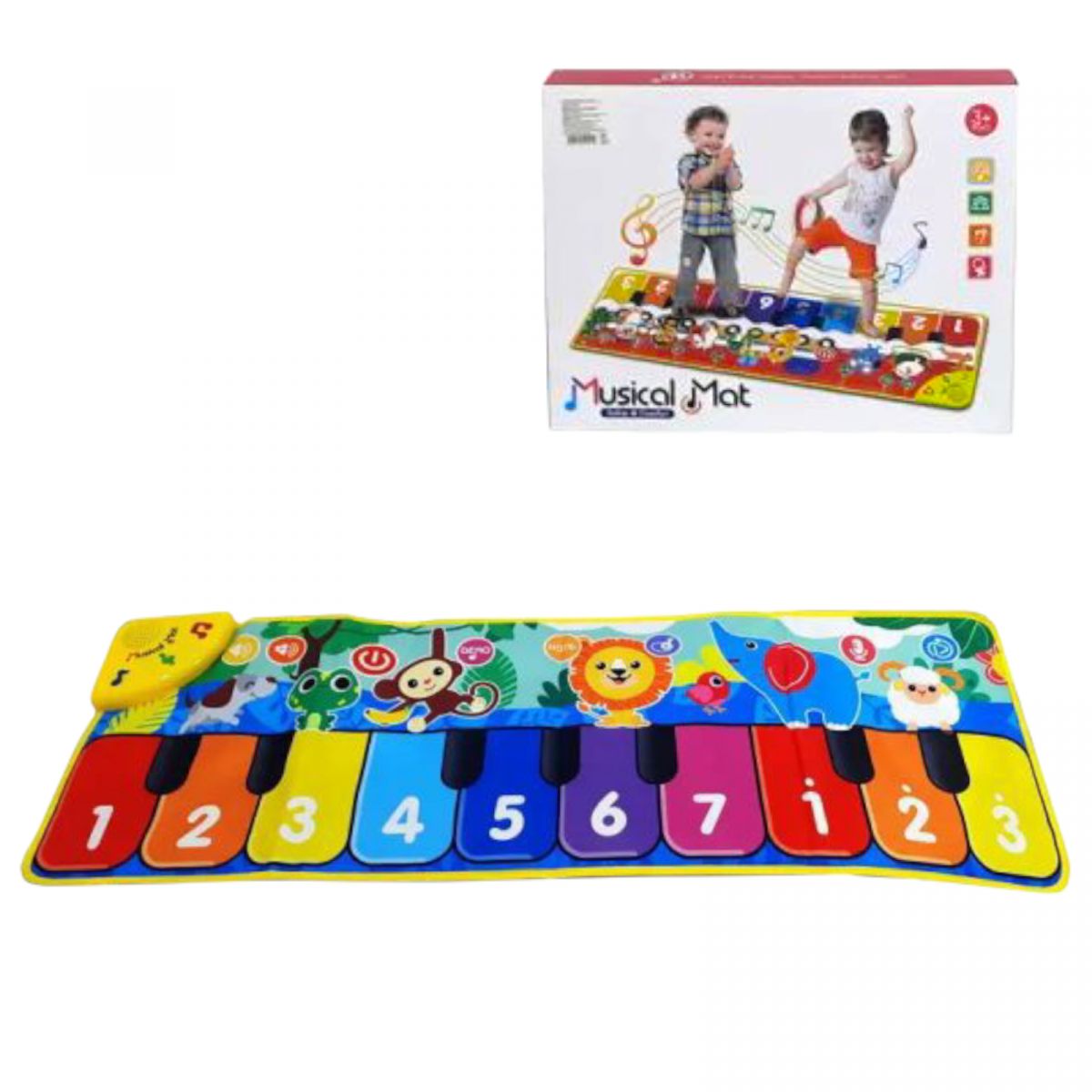 Коврик музыкальный на батарейках в коробке.  р. 36,5*28,5*4,5см  фото 1