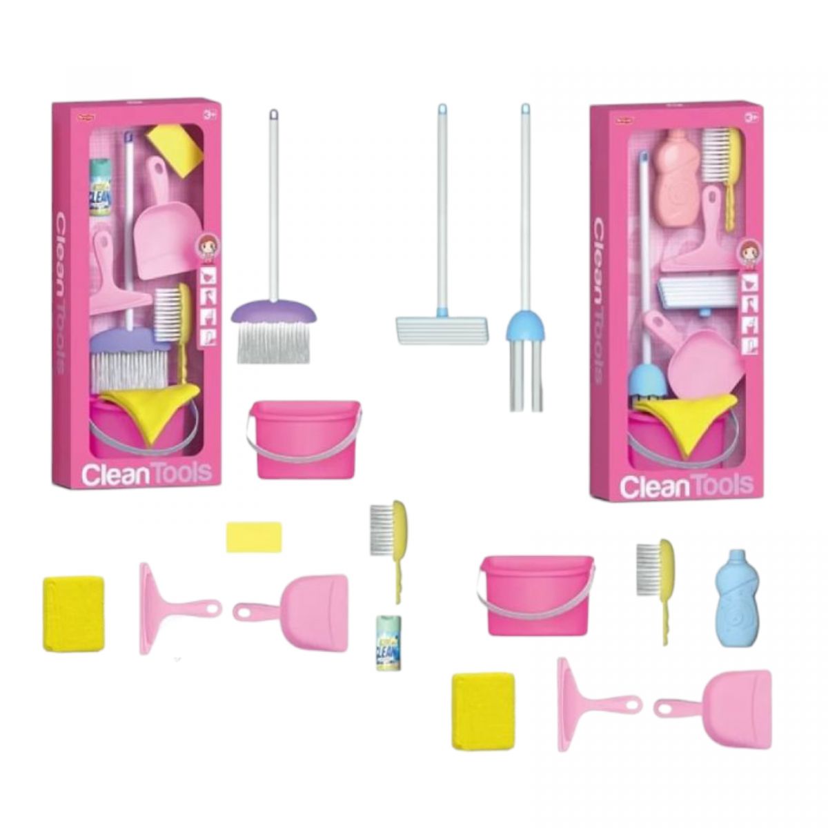 Набір для прибирання з відром мікс видів.  кор. 60*11*26 см.  фото 1