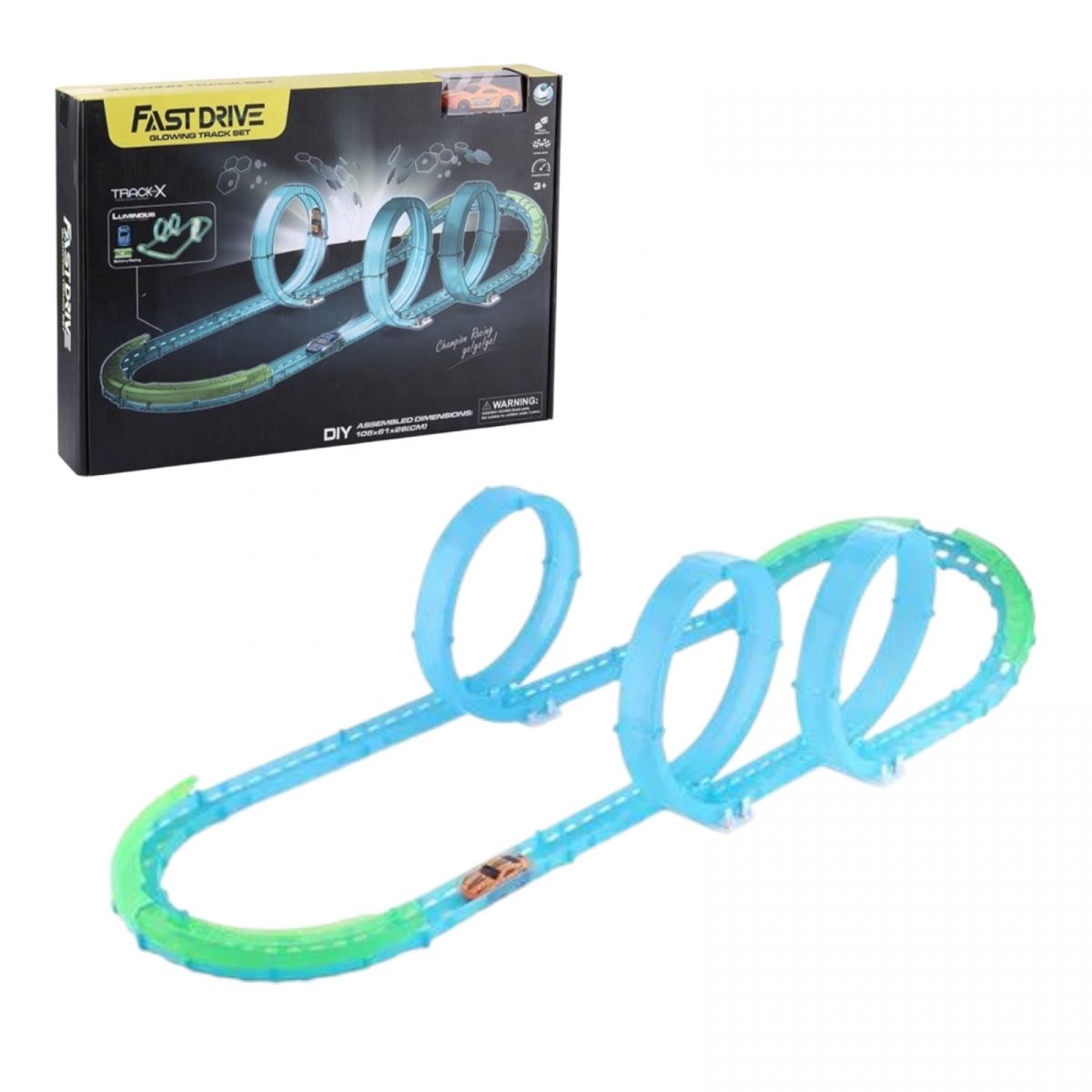 Трек з машинкою акум. USB. світ. кор. 45*7*32 см.  фото 1