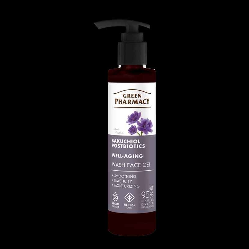 Green Pharmacy Гель для вмивання Бакучіол + Постбіотики, 200мл  фото 1