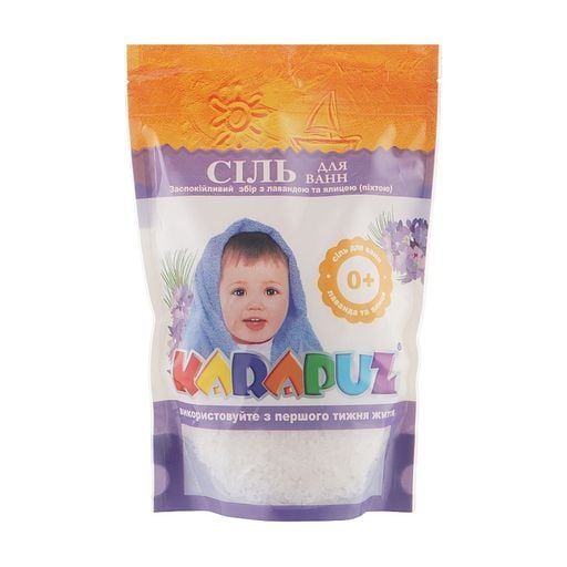 Карапуз Сіль для ванн Піхта та лаванда, від народження, 500г  фото 1