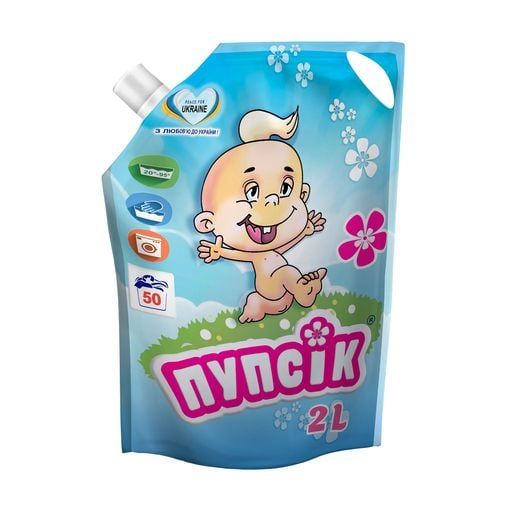 Пупсик Гель для стирки детского белья 50 стирок, 2л (дойпак)  фото 1