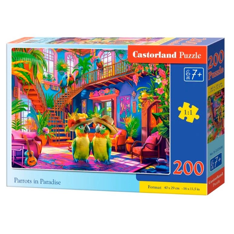 Пазли "Папуги в раю", 200 елементів  фото 1