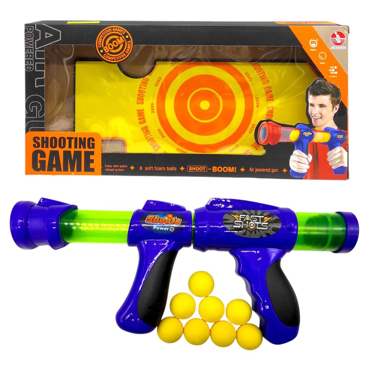 Помпова зброя  з кульками (СИНЯ)  фото 1