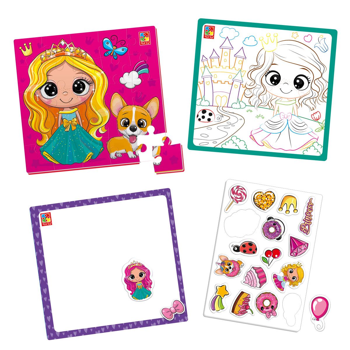 Набір для творчості "4в1.  Принцеси" укр  фото 1