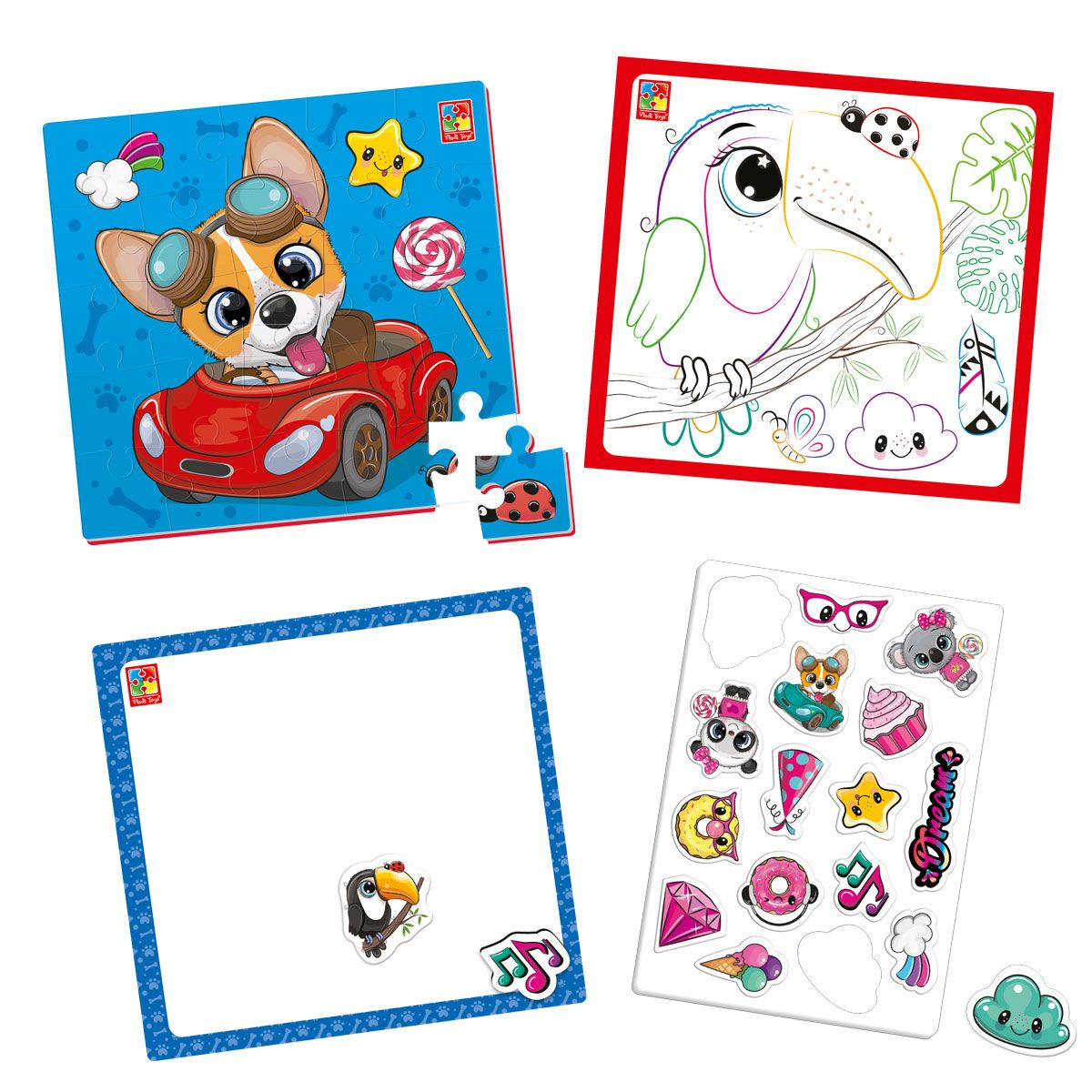 Набір для творчості "4в1.  Веселі звірятка" укр  фото 1